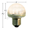 E-27 BASE SUPER BRITE WHITE LED's HALF DOME BULB - Warm White