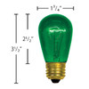 11S14 Sign Bulb Transparent Green