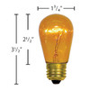 11S14 Sign Bulb Transparent Amber