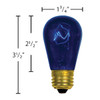 11S14 Sign Bulb Transparent Blue