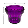 Purple TE40 E14 cabochon fixture base with a fluted body and locking tabs around the rim for secure attachment to compatible light covers. The fixture base measures 2 3/8 inches in diameter and 1 3/4 inches in height, designed for carnival and amusement  lighting applications.