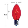 7 watt C7 Transparent Red