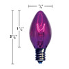 7 watt C7 Transparent Purple