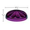 Purple Fun Light cabochon lens with a decorative, petal-like design molded into its domed surface. It measures approximately 2 3/8 inches in diameter and 13/16 inch in height, as indicated by the labeled dimensions.