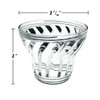 clear TL47 cabochon base with spiral ridge design, commonly used in carnival and amusement lighting applications. The base measures 2 7/16 inches in diameter and 2 inches in height, providing a stylish and colorful cover for light bulbs.