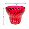 fuchsia TL47 cabochon base with spiral ridge design, commonly used in carnival and amusement lighting applications. The base measures 2 7/16 inches in diameter and 2 inches in height, providing a stylish and colorful cover for light bulbs.