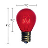 10 watt S11 Transparent Red