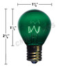 10 watt S11 Transparent Green