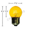 7.5 watt S11 Medium Base Transparent Yellow