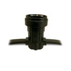 A black commercial-grade outdoor light string socket integrated into a flat cable. This heavy-duty socket is designed to securely hold standard light bulbs and is built for long-lasting performance in exterior lighting applications such as patios, events, or architectural displays.