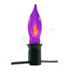 FLICKER FLAME C7 STRING LIGHT SET WITH PURPLE BULBS - 102MLFF/PU