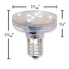 SMD DOUBLE T LED E-10 BASE 120V WHITE - 10 / PACK