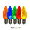 The picture showcases a C9 LED retrofit Christmas light bulb with a multi-color design and an E17 base. This energy-efficient LED bulb is designed as a replacement for traditional incandescent C9 bulbs, providing a more eco-friendly and long-lasting lighting option. The bulb features multiple vibrant colors, such as red, green, blue, yellow, and more, creating a captivating and festive display. The E17 base allows for easy installation, making it simple to replace your existing bulbs with these energy-efficient alternatives. Whether used indoors or outdoors, this multi-color C9 LED retrofit Christmas light bulb with an E17 base will enhance your holiday décor with its dynamic and vibrant illumination, adding a joyful and celebratory atmosphere to your Christmas lighting arrangements. The picture showcases a C9 LED retrofit Christmas light bulb with a multi-color design and an E17 base. This energy-efficient LED bulb is designed as a replacement for traditional incandescent C9 bulbs, providing a more eco-friendly and long-lasting lighting option. The bulb features multiple vibrant colors, such as red, green, blue, yellow, and more, creating a captivating and festive display. The E17 base allows for easy installation, making it simple to replace your existing bulbs with these energy-efficient alternatives. Whether used indoors or outdoors, this multi-color C9 LED retrofit Christmas light bulb with an E17 base will enhance your holiday décor with its dynamic and vibrant illumination, adding a joyful and celebratory atmosphere to your Christmas lighting arrangements.