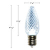 The picture showcases a C9 LED retrofit Christmas light bulb in a vibrant yellow color with an E17 base. This energy-efficient LED bulb is designed as a replacement for traditional incandescent C9 bulbs, providing a more eco-friendly and long-lasting lighting solution. The yellow color emits a warm and cheerful glow, adding a lively and festive touch to your holiday decorations. The E17 base allows for easy installation, allowing you to effortlessly replace your existing bulbs with these energy-efficient alternatives. Whether used indoors or outdoors, these C9 LED retrofit Christmas light bulbs in yellow with an E17 base will enhance your holiday display with their radiant and vibrant illumination, creating a joyful and inviting atmosphere for the holiday season.