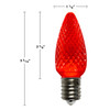 The picture showcases a red C9 LED Christmas light with an E17 base. This energy-efficient LED bulb is specifically designed for holiday lighting. The C9 size offers a classic and nostalgic look, while the vibrant red color adds a bold and festive touch to your Christmas decorations. The E17 base ensures easy installation, allowing you to seamlessly incorporate these lights into your existing light strings or use them individually. Whether used indoors or outdoors, these red C9 LED Christmas lights with an E17 base will create a warm and inviting atmosphere, infusing your holiday display with a cheerful and radiant glow. The picture showcases a red C9 LED Christmas light with an E17 base. This energy-efficient LED bulb is specifically designed for holiday lighting. The C9 size offers a classic and nostalgic look, while the vibrant red color adds a bold and festive touch to your Christmas decorations. The E17 base ensures easy installation, allowing you to seamlessly incorporate these lights into your existing light strings or use them individually. Whether used indoors or outdoors, these red C9 LED Christmas lights with an E17 base will create a warm and inviting atmosphere, infusing your holiday display with a cheerful and radiant glow.