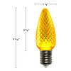 100C9MSMD: C9 E17 Faceted LED Bulbs 25 Per Pack