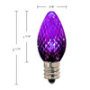 100C7MSMD: C7 E12 Faceted LED Bulbs 25 Per Pack