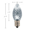100C7MSMD: C7 E12 Faceted LED Bulbs 25 Per Pack