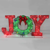 LED Christmas JOY  - Unlighted Stand View