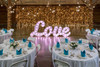 68" x 120"Joined LOVE RGBW Marquee Wedding Letters RGBW Wedding
