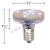 SMD LED TT E14 Nickle Base Turbo Replacement Bulbs - 60 Volt (227TTSMDE14-60) White