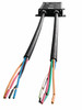 The 18-inch long, waterproof cables safely carry power to and from the controller and enhance reliablity in demanding environments.