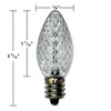 The image showcases a white Up North C7 E12 base 120V bulbs neatly arranged. Each bulb has a classic, small, flame-shaped design with a clear plastic exterior, allowing the filament inside to be clearly visible. The bulbs are designed with an E12 base, ensuring compatibility with standard light fixtures. The overall presentation is clean and practical, ideal for both residential and commercial use.