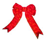 Lighted bow with lights showing