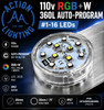 16 Pre-Programmed RGBW Fixture Large 110V