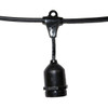 Experience the enchantment of outdoor lighting with our 50' Non-Chasing 2 Wire Heavy Duty Patio/Bistro String Light Set with 5" Drops. This captivating image showcases the string lights suspended above a patio, creating a warm and inviting ambiance. The heavy-duty construction ensures durability, while the non-chasing feature provides a steady glow for a relaxed atmosphere. The elegant 5" drops add a stylish touch, enhancing the overall visual appeal. Transform your outdoor space into a magical haven with this charming and reliable string light set, perfect for any patio or bistro setting.