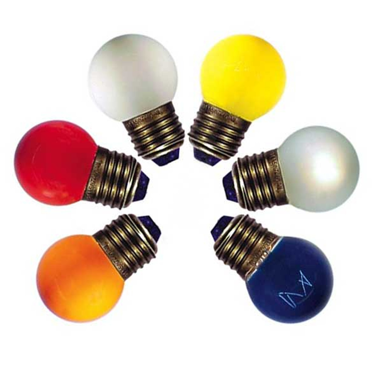 G12.5, Ceramic Medium Base Color And Inside Frost Bulbs (203B7.5G12.5 CERAMIC) - Action Lighting™, Inc.
