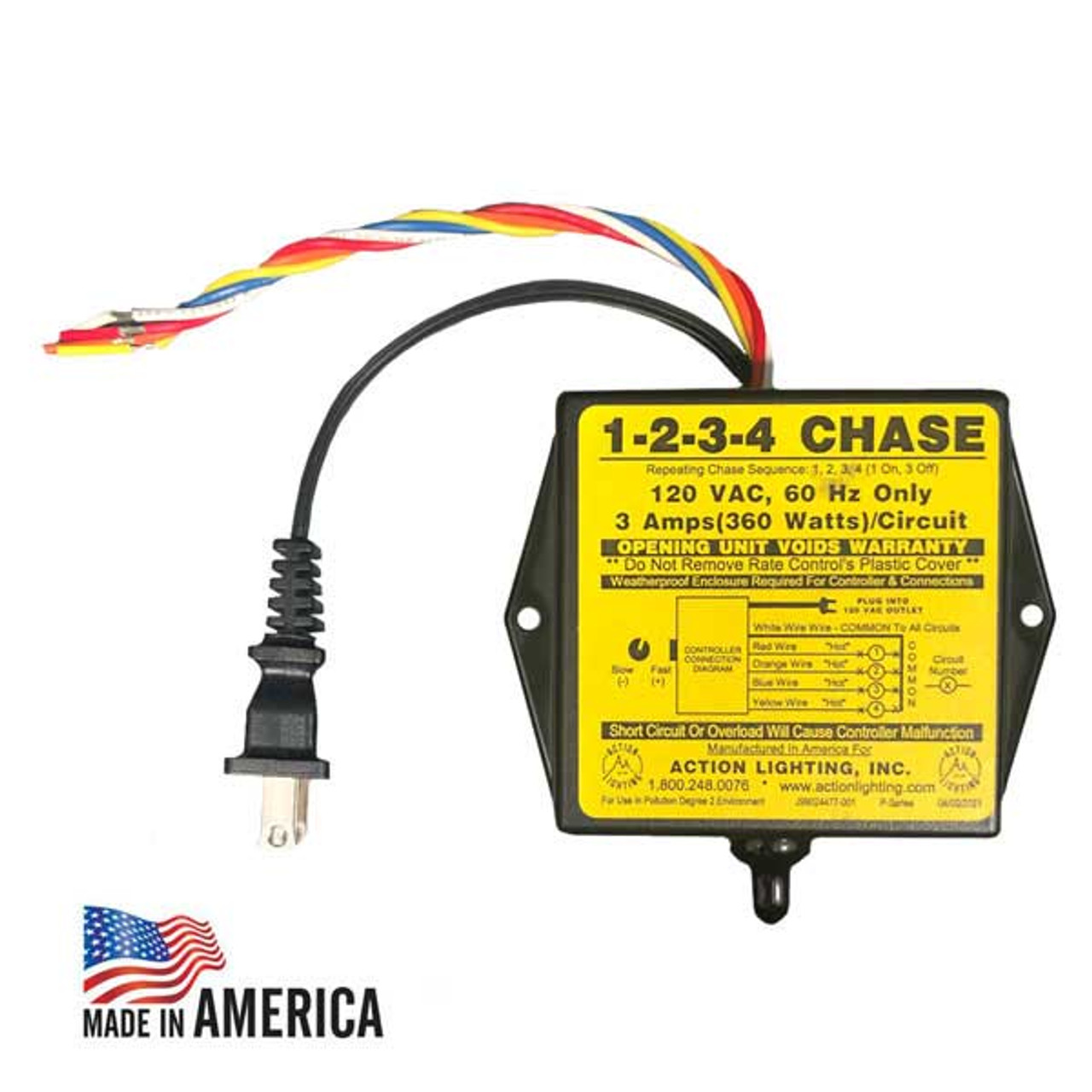 4 Circuit Forward Chase Controller (204CH/102) - Action Lighting™, Inc.