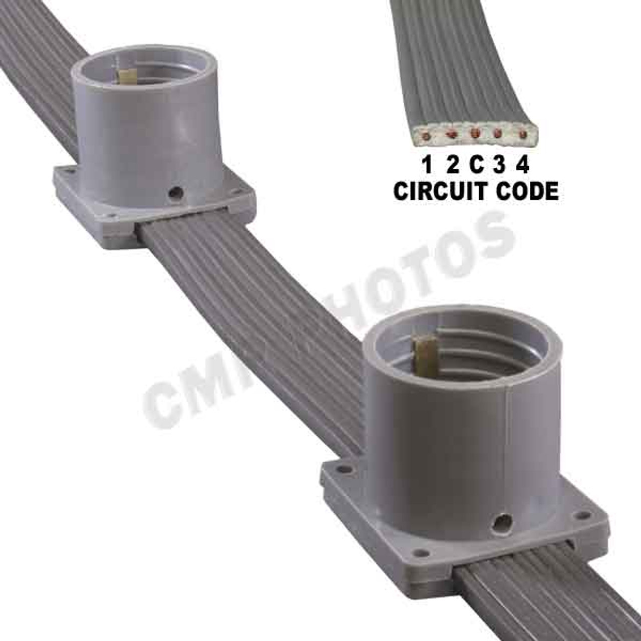 Gray 5 Wire Chasing Belt Light, 20' Roll - 4 & 6 Spacing (201BL-5WIRE20)