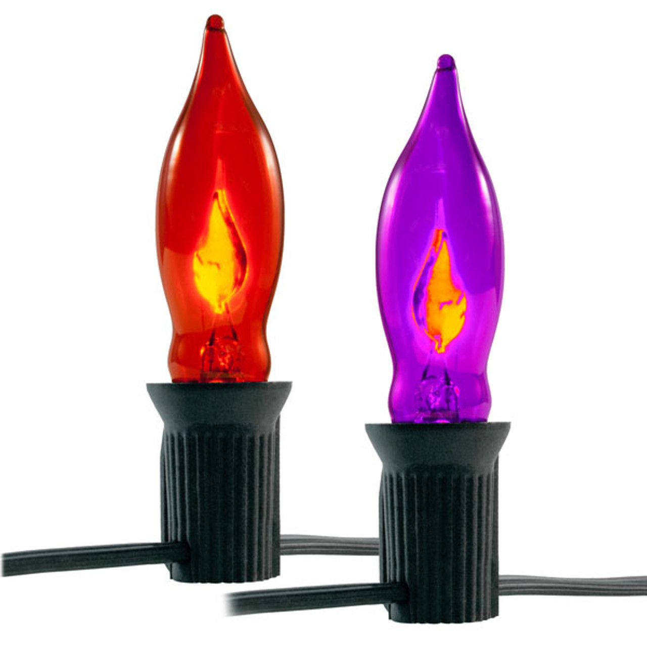 C7 10 Light Set Flicker Flame Elegant, Realistic Candlelight