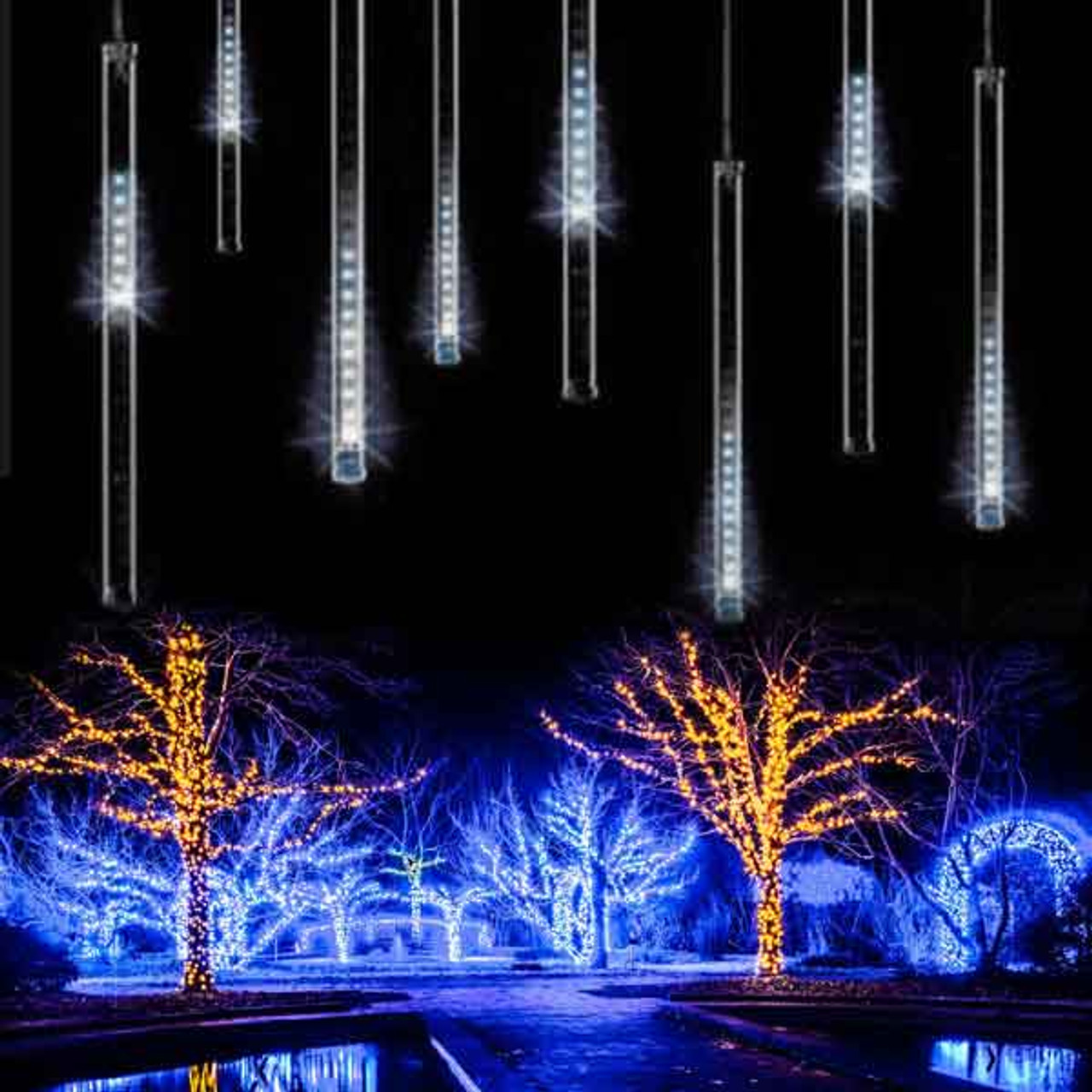 led falling icicle christmas lights