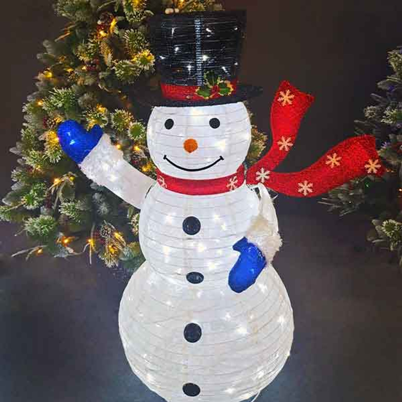 4' LED Waving Snowman With Lights