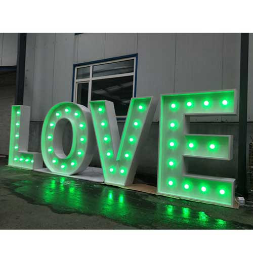 LED Marquee Letters for Weddings - 4' Tall x 12' Wide LOVE