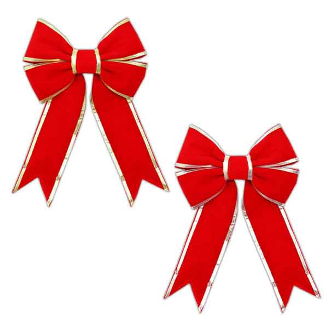 ［専用】BOW! 赤白　本セット 2022/2023 万力2023 Red Velvet Bow With Gold Trim - Holiday Decor