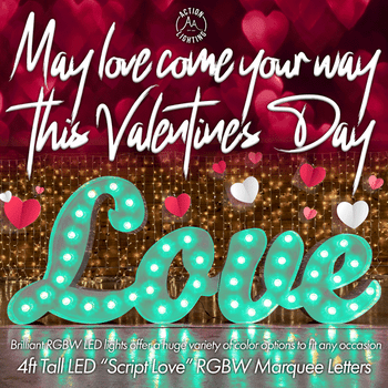 68" x 120"Joined LOVE RGBW Marquee Wedding Letters RGBW Controller 68" x 120"Joined LOVE RGBW Marquee Wedding Letters RGBW Controller