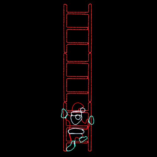 100MOL1503: Santa Climbing Ladder 9 Foot