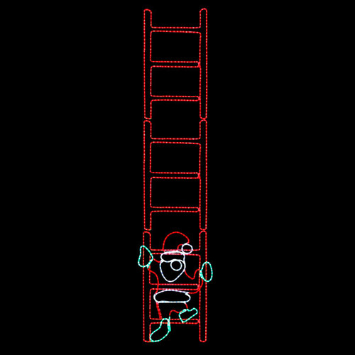 100MOL1503: Santa Climbing Ladder 9 Foot