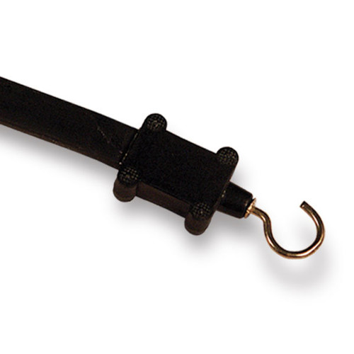 This photo showcases the 2 Wire Steady Burn Wire End With Hook, a versatile accessory for your steady burn wire lighting setup. The wire end is designed to provide a secure and convenient solution for connecting and terminating your 2-wire system. The built-in hook allows for easy installation and hanging, making it suitable for a variety of applications. With its durable construction and efficient performance, this wire end ensures a reliable and stable connection. Enhance the overall visual appeal of your space with the polished and professional look achieved by the 2 Wire Steady Burn Wire End With Hook. Enjoy the beautiful illumination and convenience of this wire end in your steady burn wire lighting display. Black