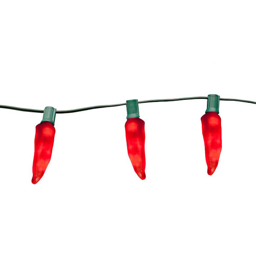 14' Incandescent Red Chili Pepper String Light Set 