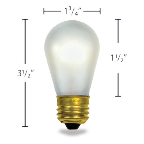 SPECIAL ORDER ITEM--11WT S14 CLEAR SAFETY COATED - Case(120bulbs)