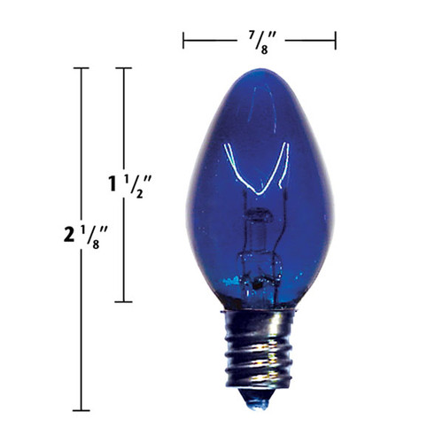 7 watt C7 Transparent Blue