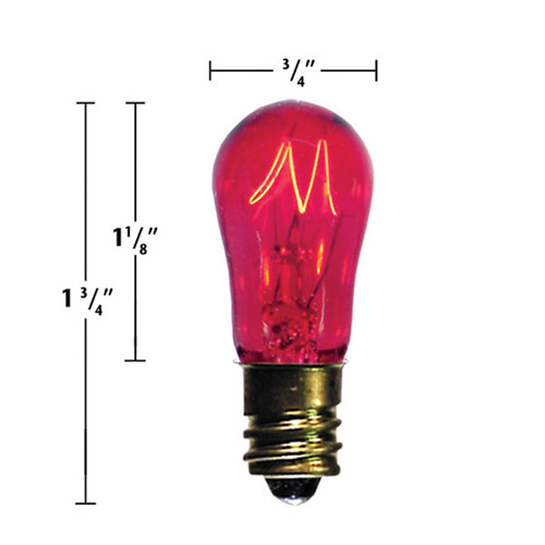 S6 6watt Transparent Red