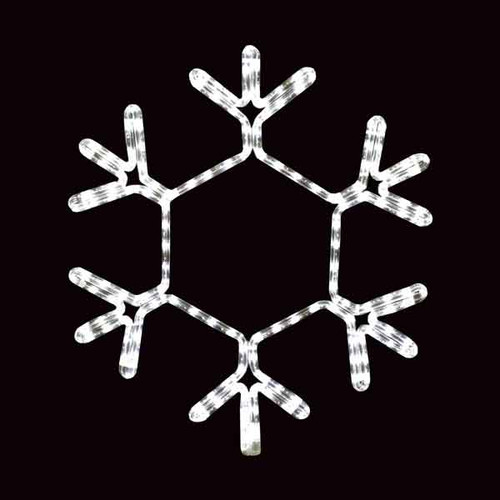 19" LED White Snowflake (Steady Burn) Window Silhouette Motif Display