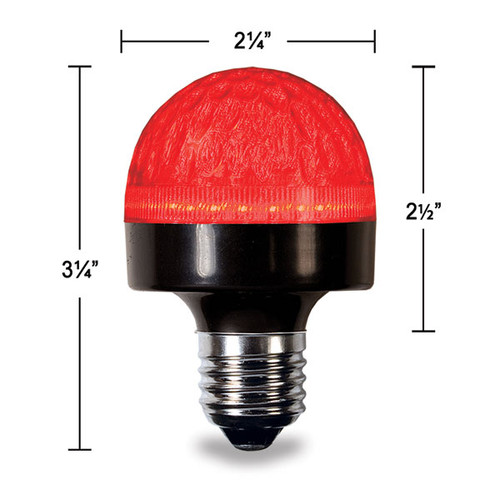 LED G20  RetroFit DOME Medium Base Bulb  - Red LED G20  RetroFit DOME Medium Base Bulb  - Red