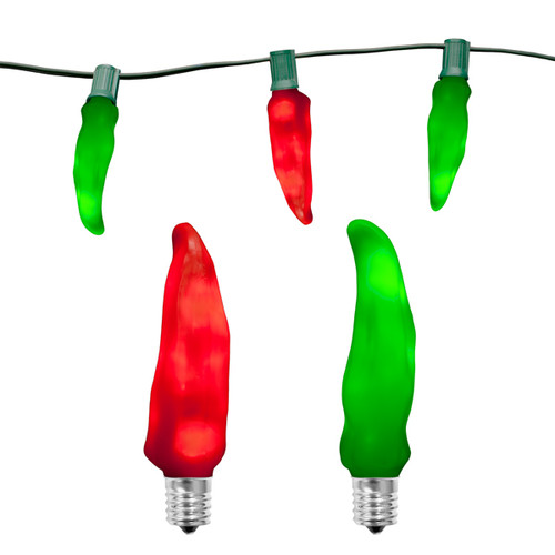 Red Chili Pepper String Light Set 14 Foot – Festive Lighting