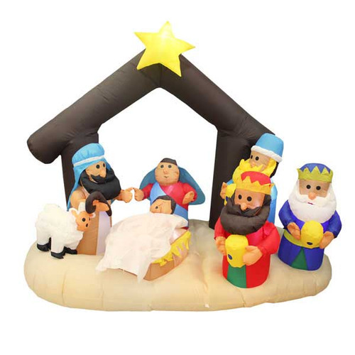 7ft Tall Nativity Scene Inflatable